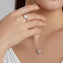 CONJUNTO COLAR + ANEL SILVER HEART PRATAS 925