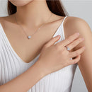 CONJUNTO COLAR + ANEL SILVER HEART PRATAS 925