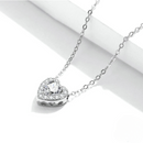 CONJUNTO COLAR + ANEL SILVER HEART PRATAS 925
