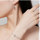 CONJUNTO 2 PEÇAS PULSEIRA E BRINCO PRATAS 925