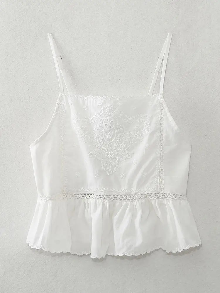 BLUSA LISA BORDADA