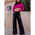 CALÇA COURO PU